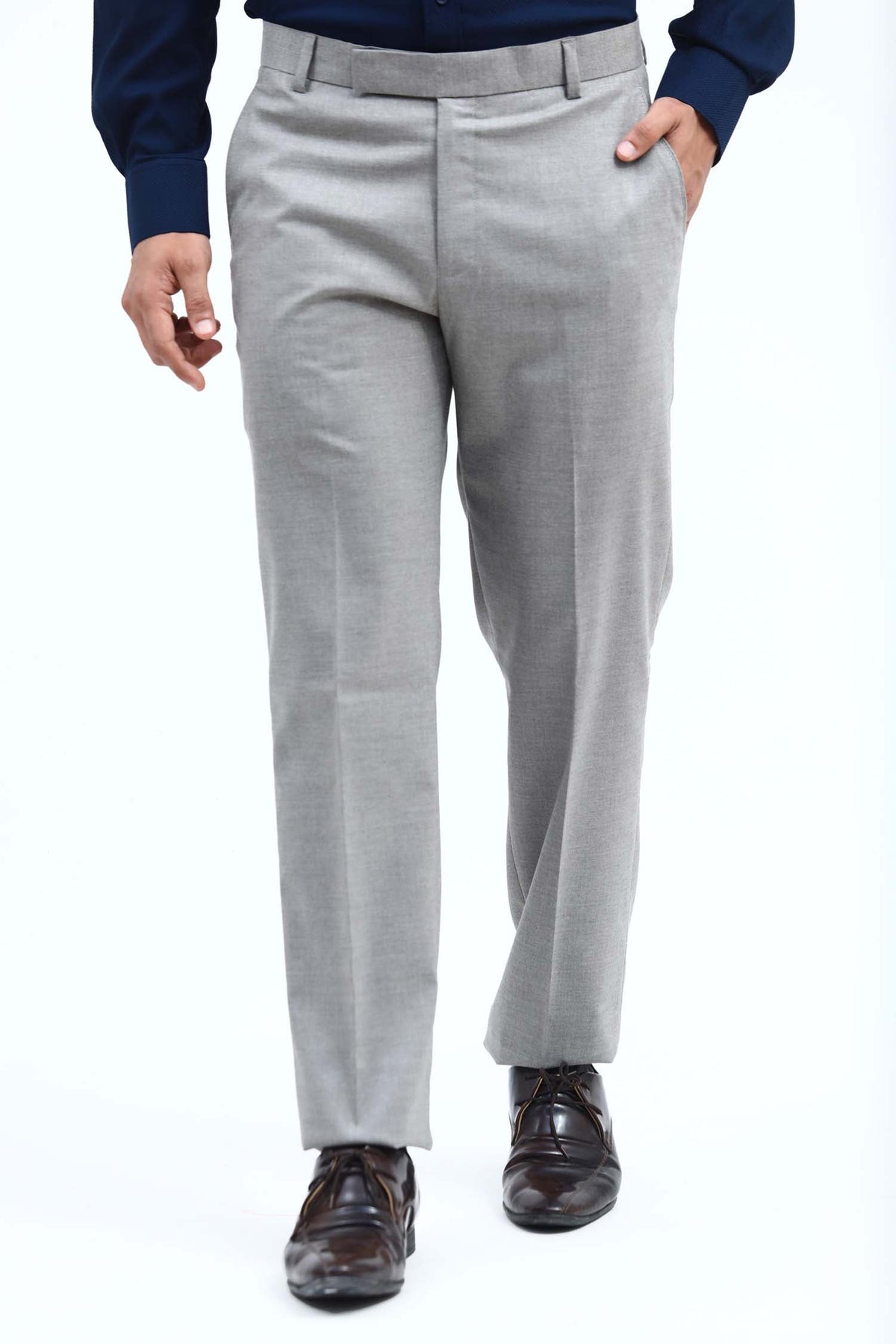 BLUEBIRD MEN'S STEEL GREY FORMAL TROUSER