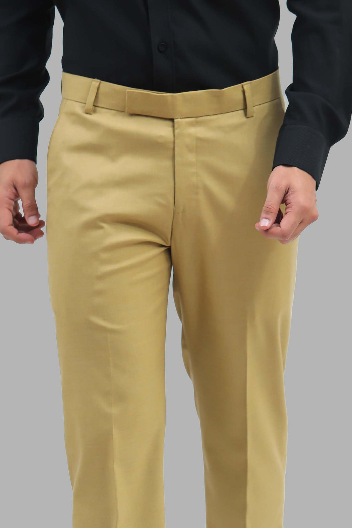 Veshbhoshaa Bluebird Men'S Mustard Formal Trousers - PUSHMYCART