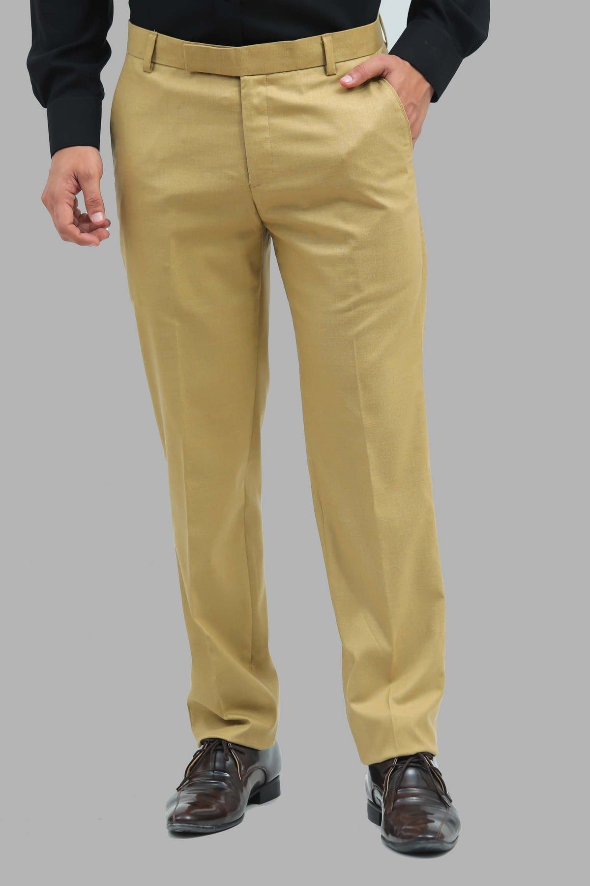 BLUEBIRD MEN'S MUSTARD FORMAL TROUSERS