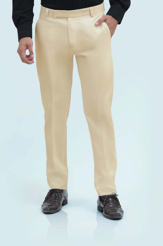 BLUEBIRD MEN'S CREAM FORMAL TROUSERS