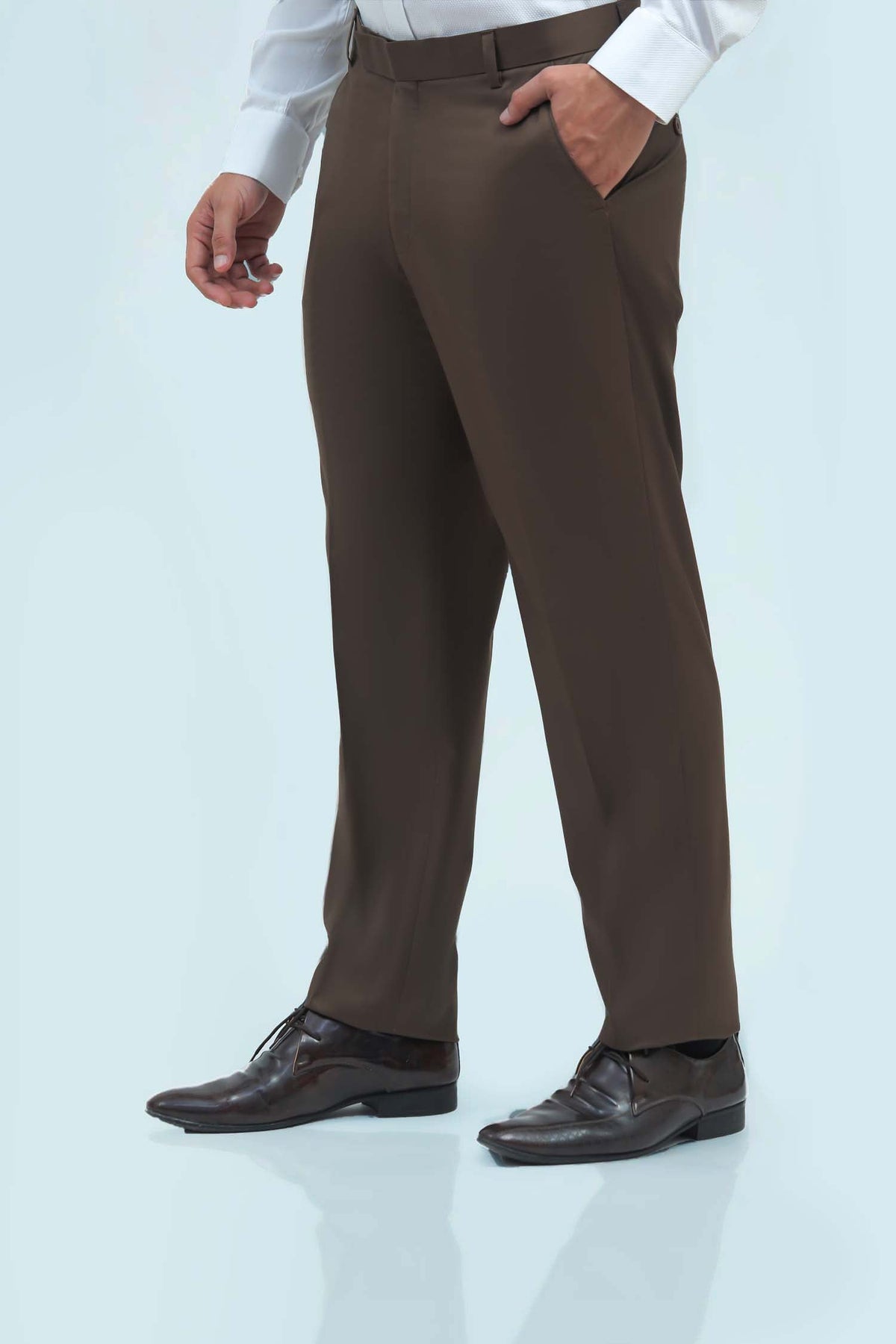 Veshbhoshaa Bluebird Men'S Coffee Formal Trousers - PUSHMYCART