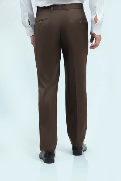 Veshbhoshaa Bluebird Men'S Coffee Formal Trousers - PUSHMYCART