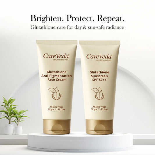 CareVeda Glutathione Skin Care Set of 2 Face Cream and Sunscreen