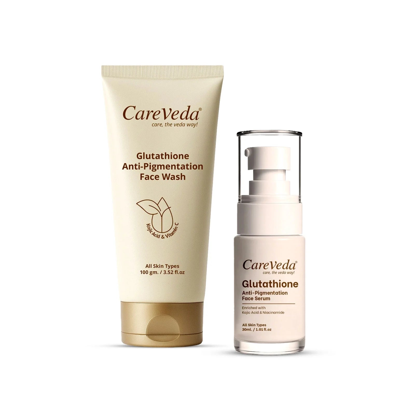 CareVeda Glutathione Skin Care Set of 2 Face Wash and Face Serum – PUSHMYCART
