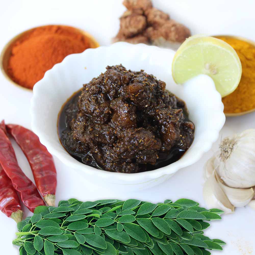 Prakruthi Munagaaku (Moringa) Chicken Pickle - PUSHMYCART
