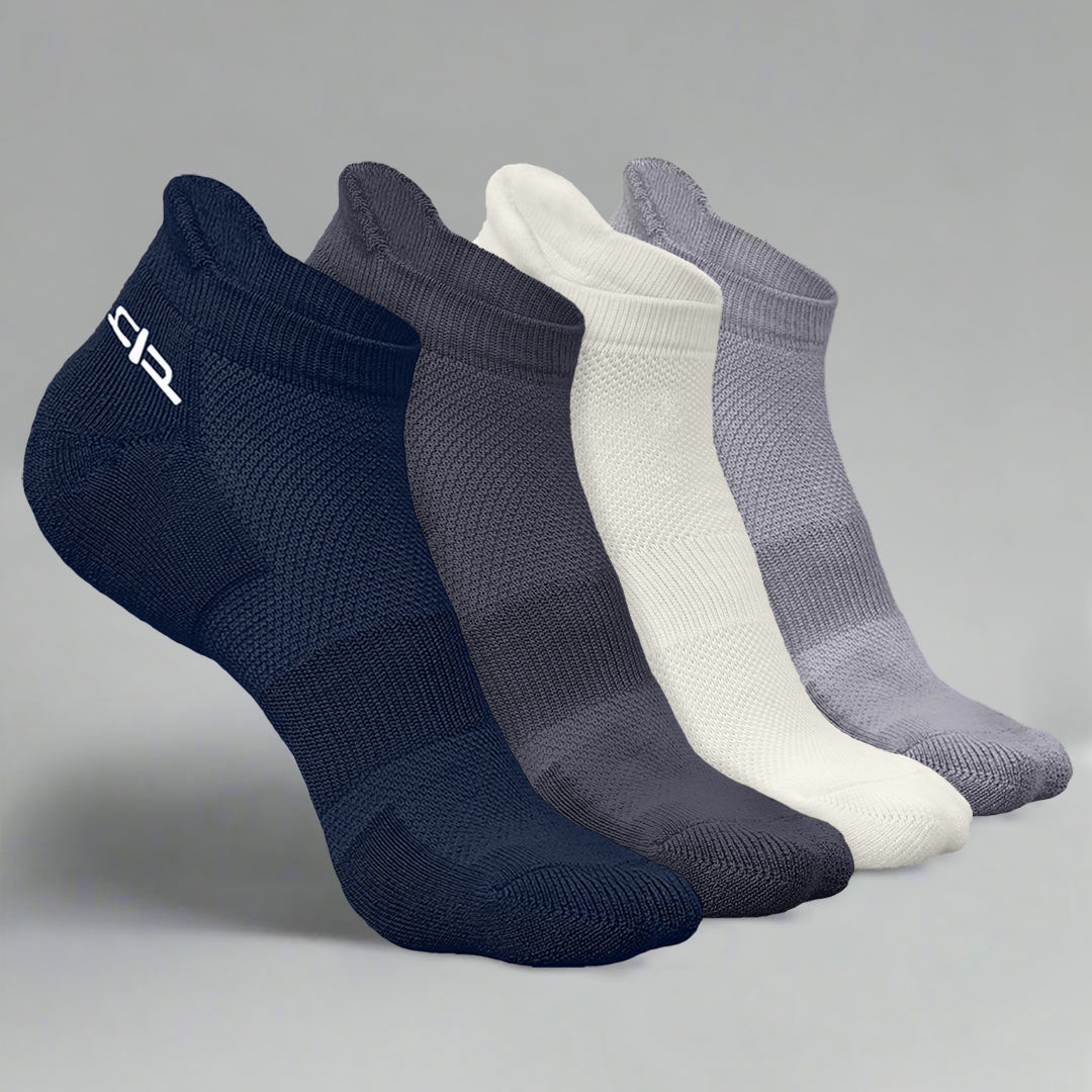 Heelium Bamboo Men Ankle Socks - 4 Pairs