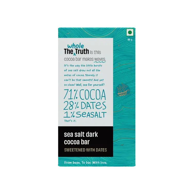 Sea Salt Dark Cocoa Bar Sweetened with Dates