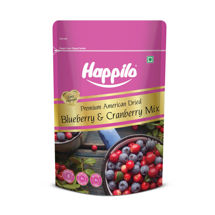 Happilo Premium Dried Blueberry Cranberry Duet - PUSHMYCART