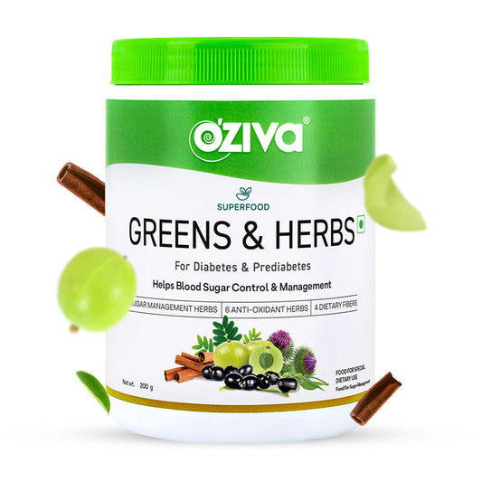 OZiva Superfood Greens & Herbs For Diabetes & Prediabetes
