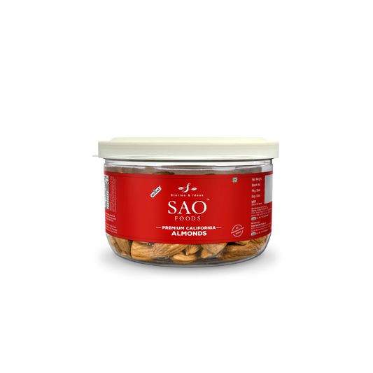 SAO Foods Roasted & Unsalted Premium California Almonds 85gm