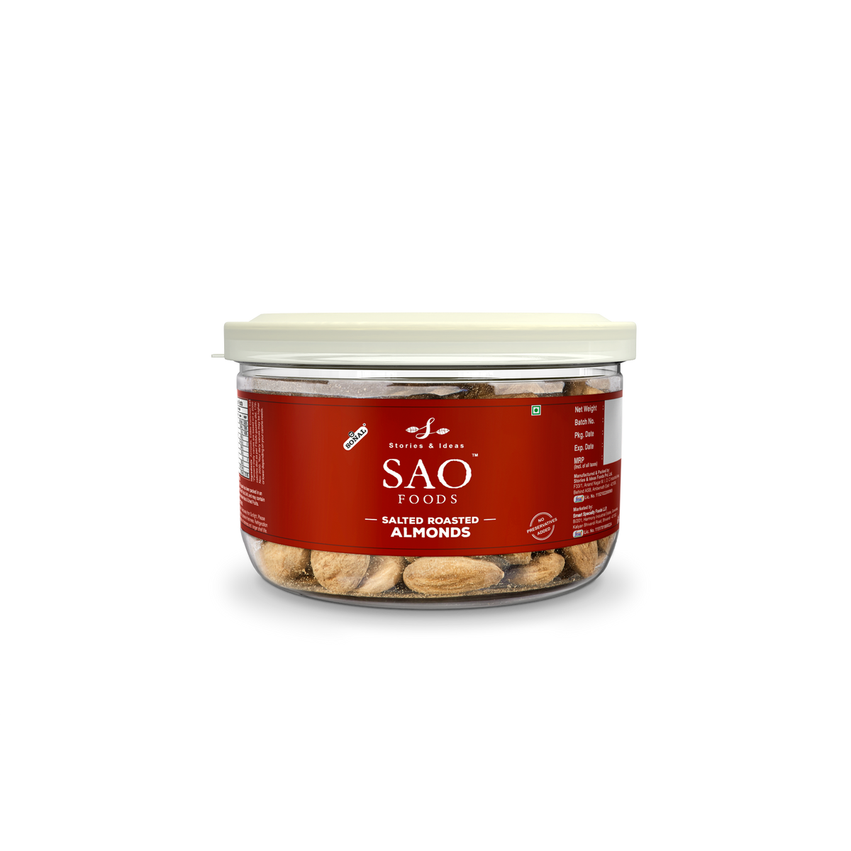 SAO Foods Salted & Roasted Almonds 85gm