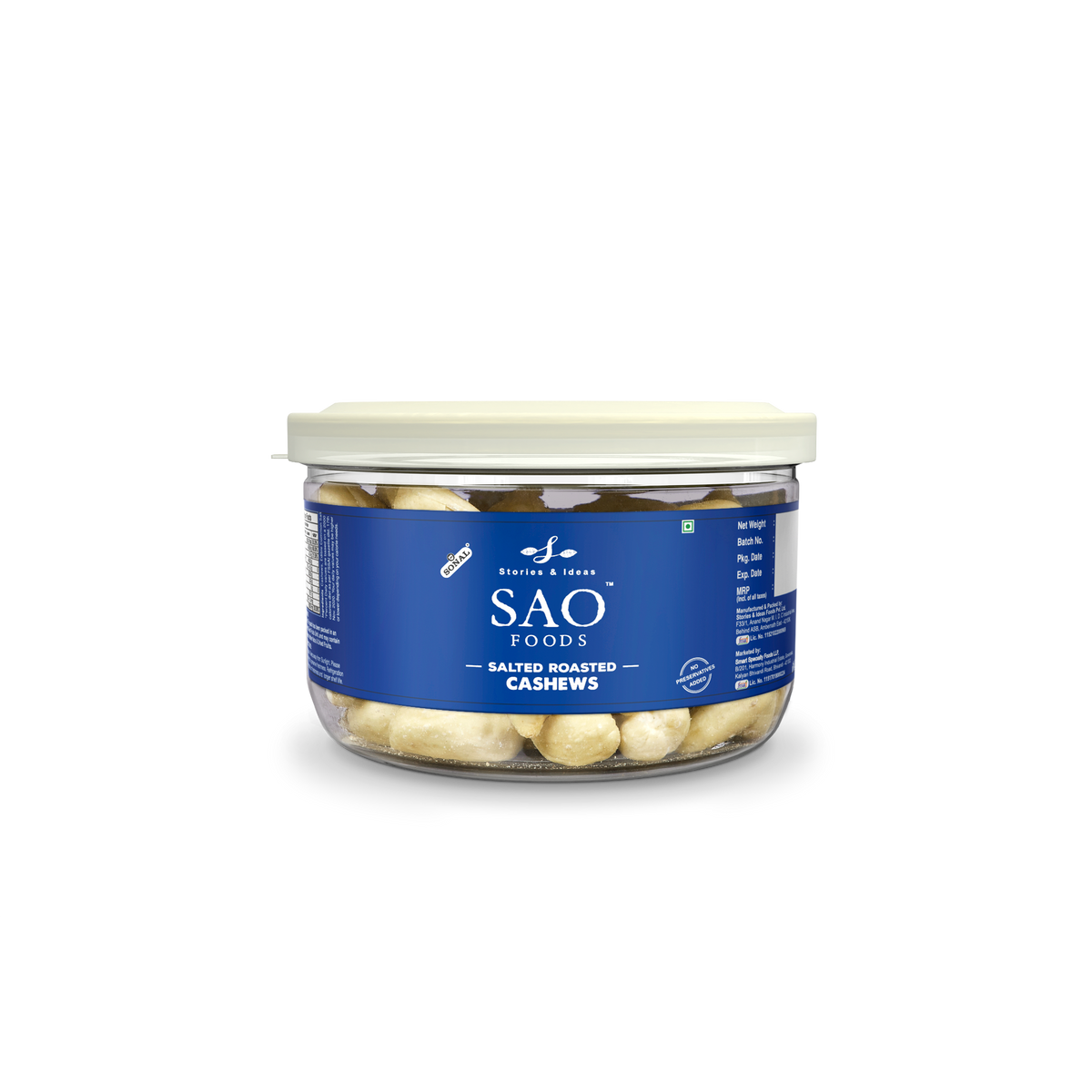 SAO Foods Salted & Roasted Cashews 85gm