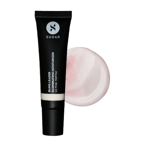 Sugar Cosmetics Bling Leader Illuminating Moisturizer NonSticky LightWeight With Pearl Finish 02 Pink Trippin' Cool Pink