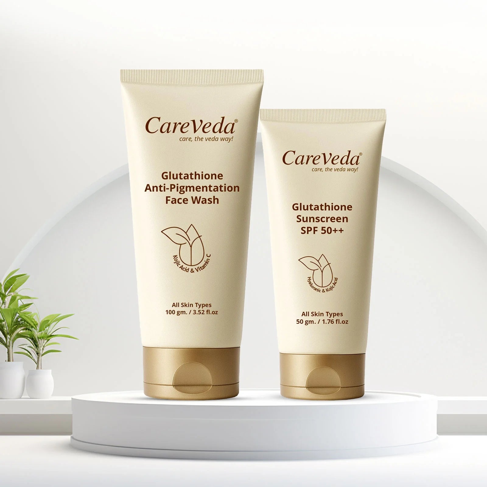 CareVeda Glutathione Skin Care Set of 2 Face Wash and Sunscreen – PUSHMYCART
