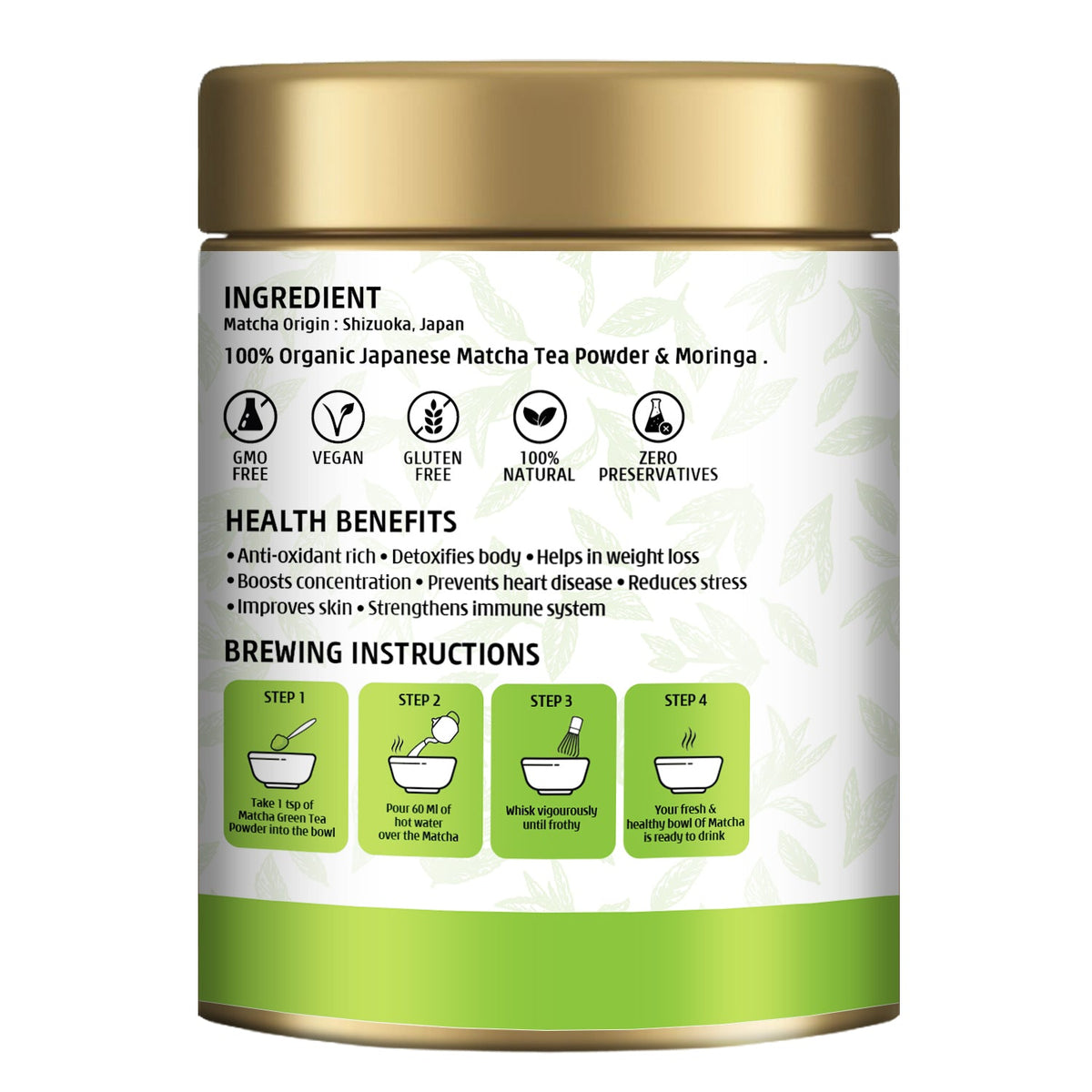 Tea Raja - Moringa Matcha Tea - PUSHMYCART