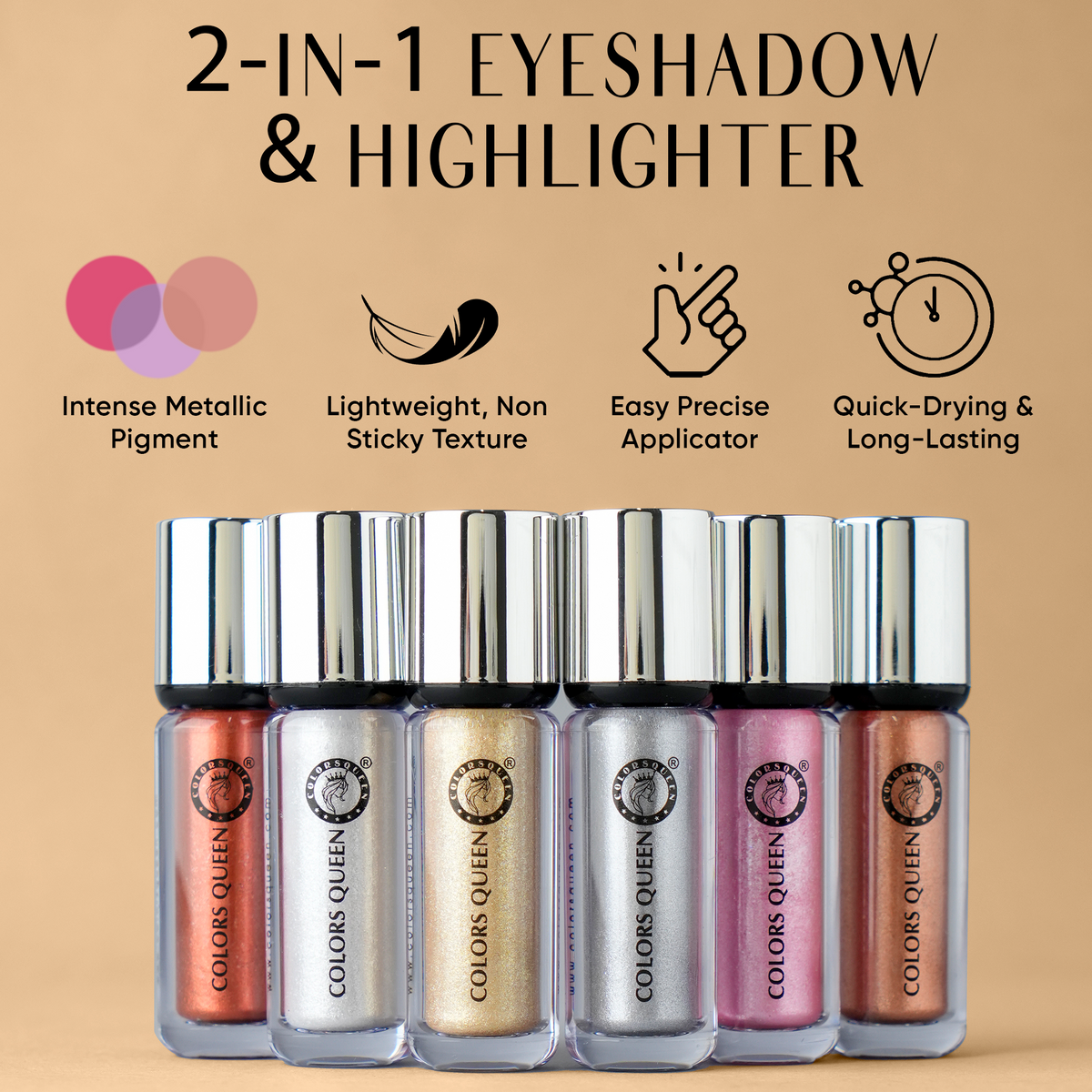 Colors Queen Liquid Metallic Eyeshadow & Face Highlighter