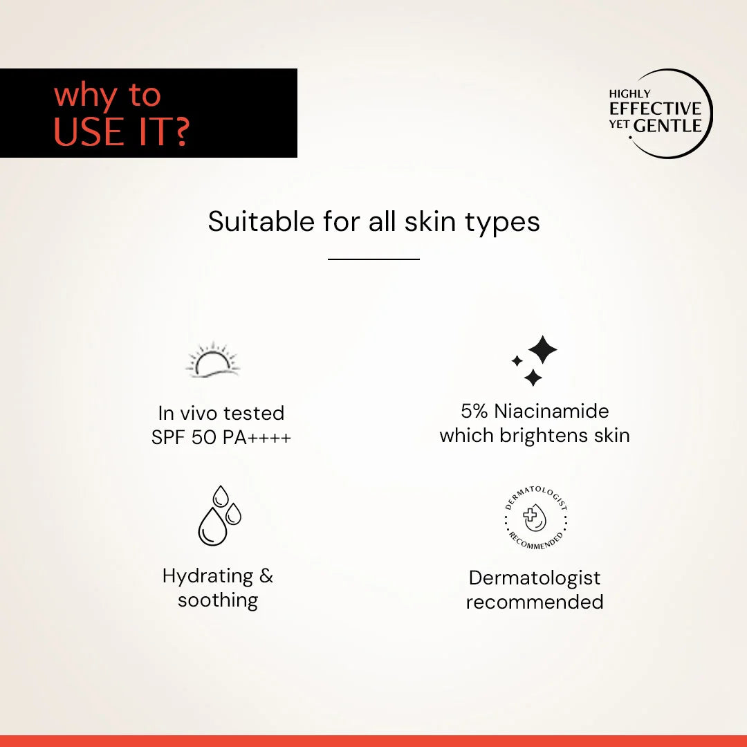 Deconstruct Fluid Brightening Sunscreen SPF 50 PA++++ | 5% Niacinamide