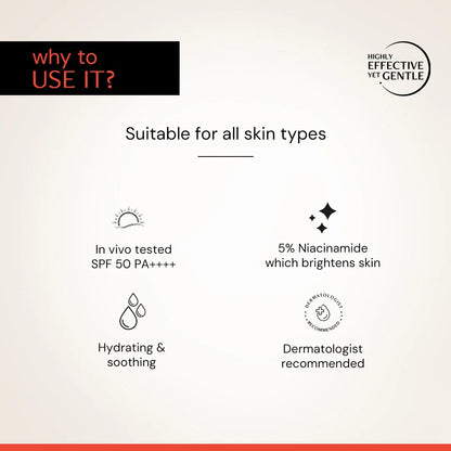 Deconstruct Fluid Brightening Sunscreen SPF 50 PA++++ | 5% Niacinamide