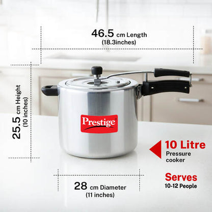 Prestige Nakshatra Svachh Aluminium Inner Lid Pressure Cooker 10 L
