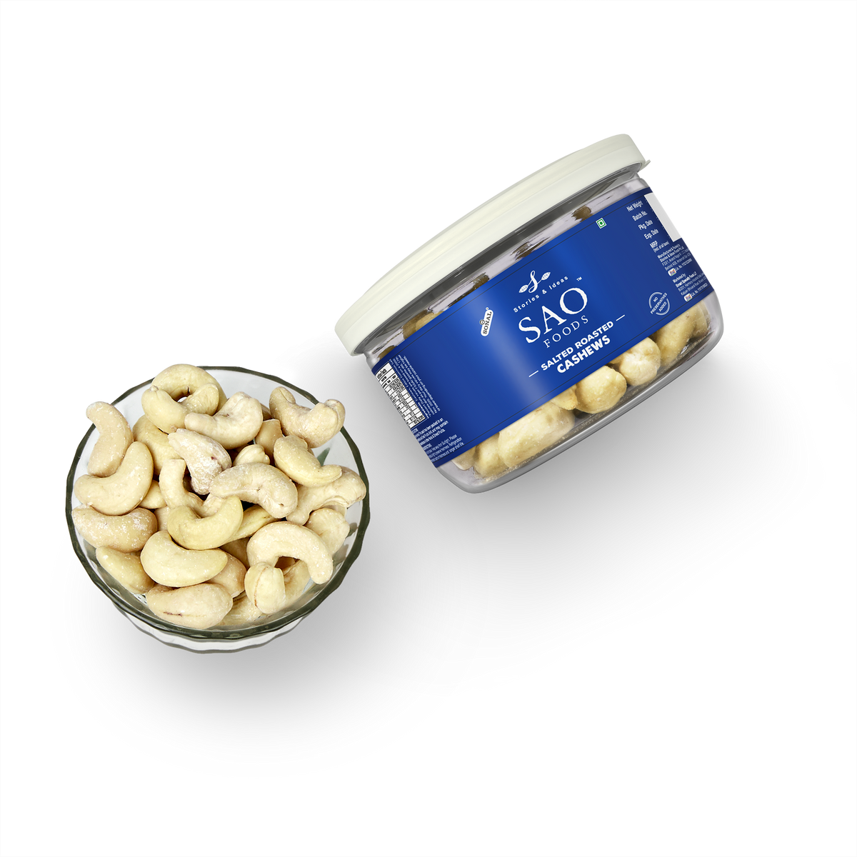 SAO Foods Salted & Roasted Cashews 85gm