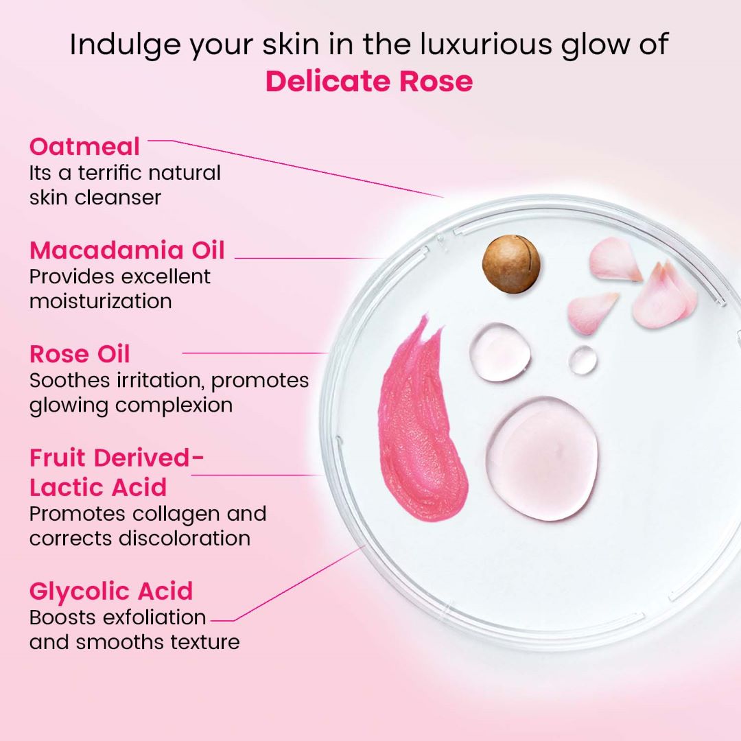 Bryan & Candy Delicate Rose Sugar Body Scrub with pink granules and rose petals in a premium jar. - Image 3