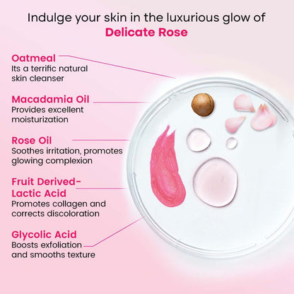 Bryan & Candy Delicate Rose Sugar Body Scrub with pink granules and rose petals in a premium jar. - Image 3