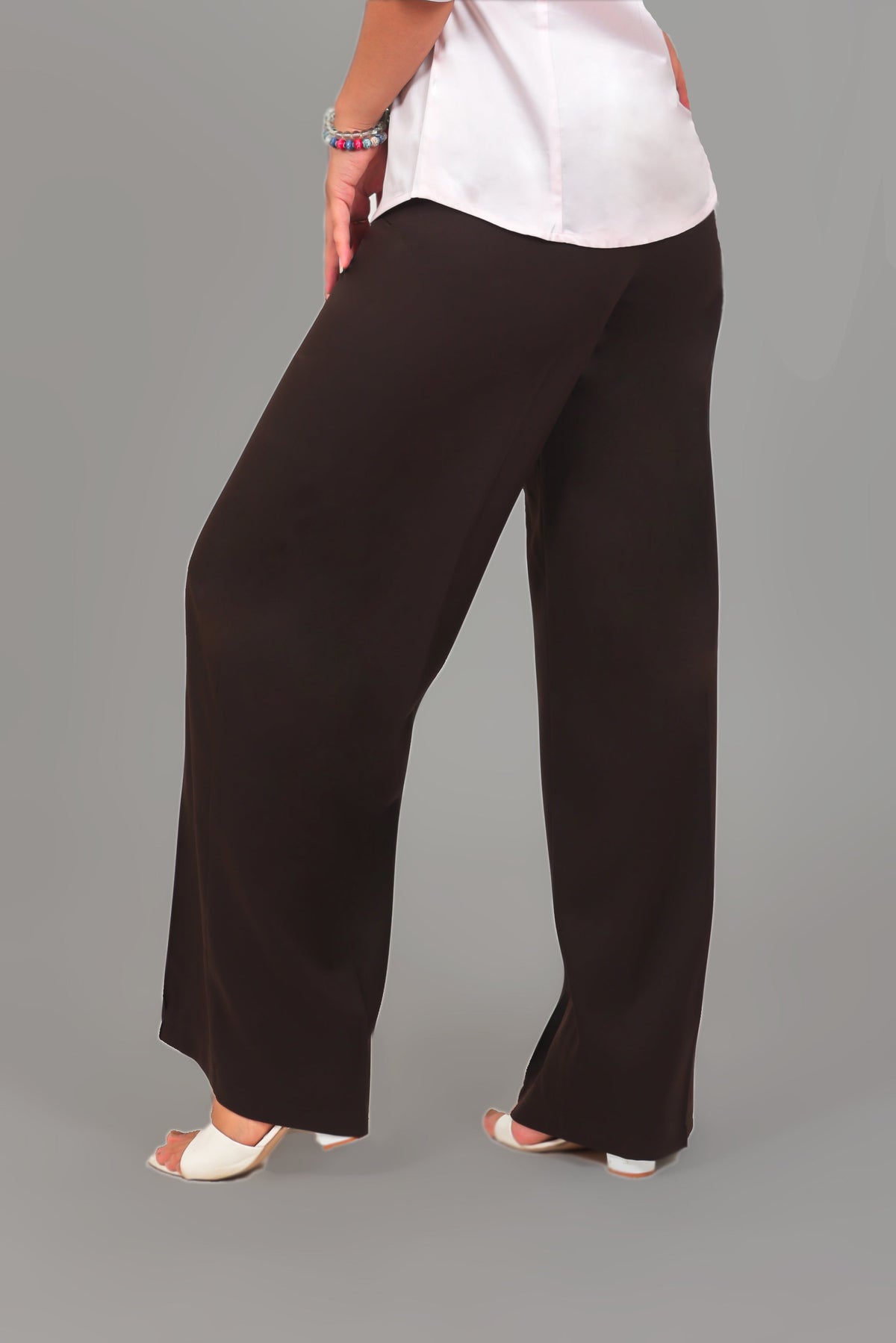 Veshbhoshaa Bluebird Women'S Chocolate Casual Bell Bottom Trousers - PUSHMYCART