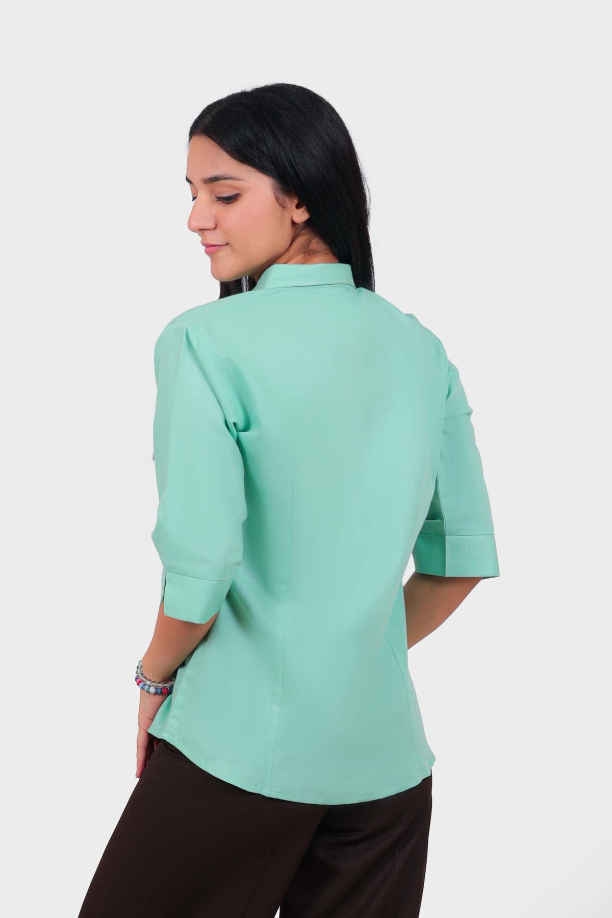 Veshbhoshaa Bluebird Women'S Mint Green Formal Shirt - PUSHMYCART