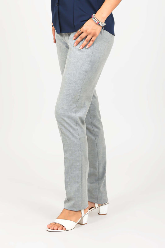 Veshbhoshaa Bluebird Women'S Grey Casual Lycra Formal Trousers - PUSHMYCART