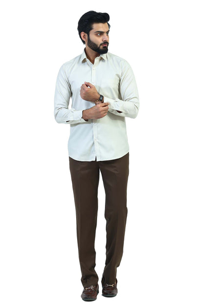 Veshbhoshaa Bluebird Men'S Light Brown Formal Shirt - PUSHMYCART