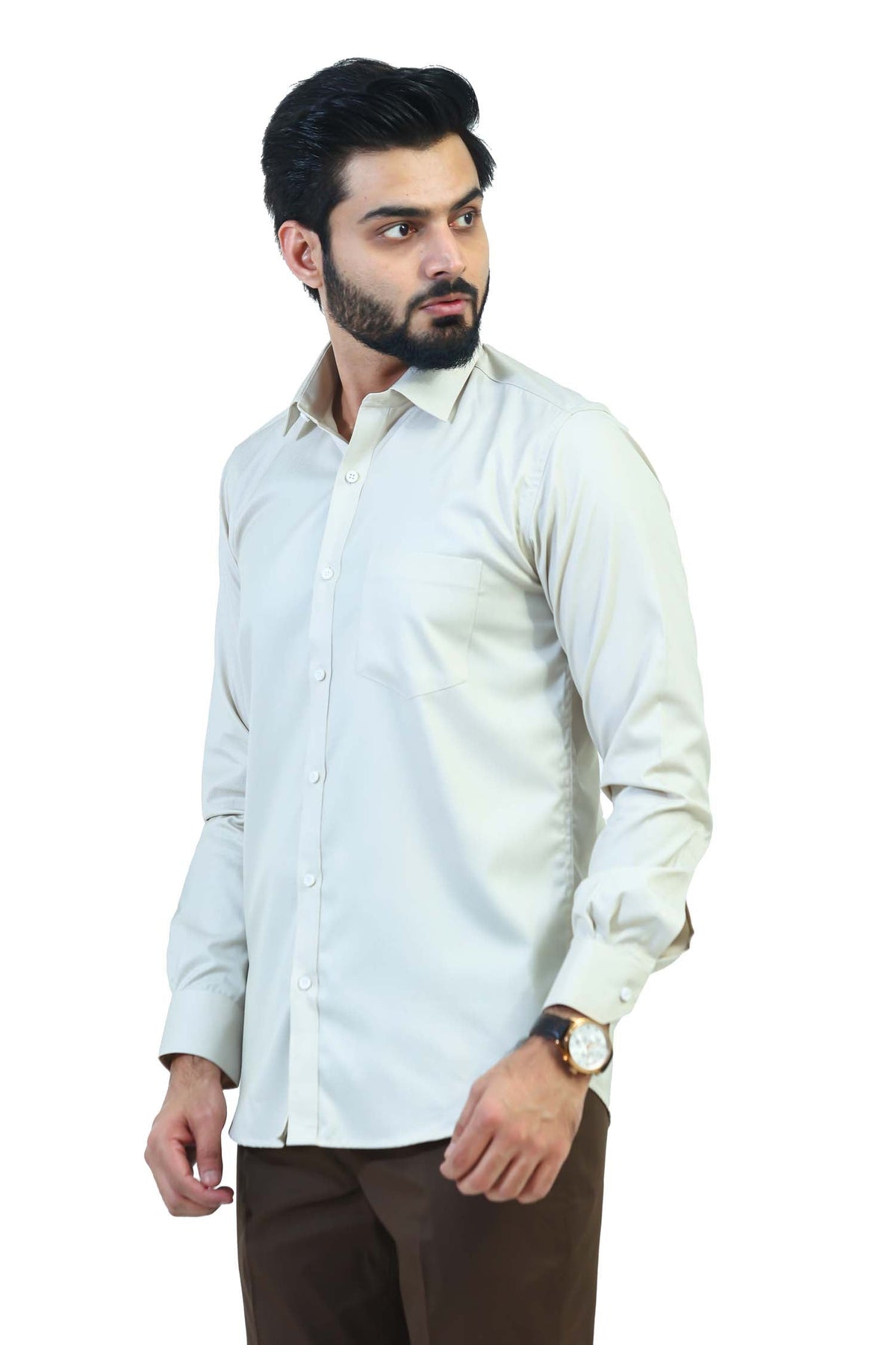 Veshbhoshaa Bluebird Men'S Light Brown Formal Shirt - PUSHMYCART
