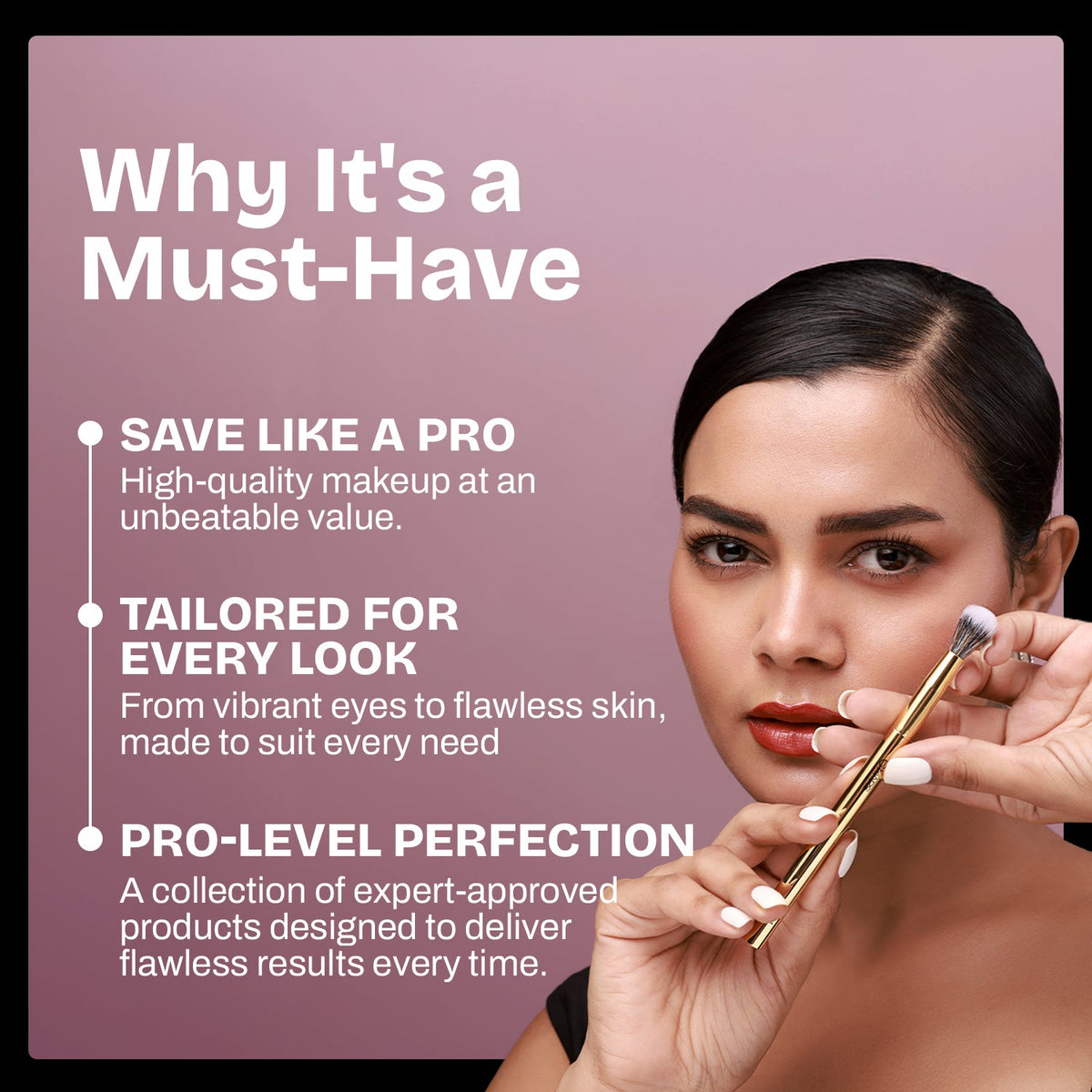 Mars Cosmetics For The PROS combo kit featuring foundation, concealer palette, lip colors, and makeup brushes. - Image 4