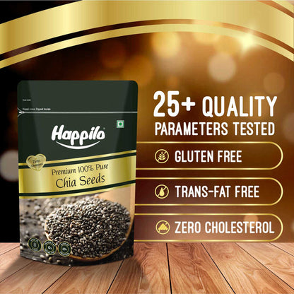 Happilo Premium Raw Organic Authentic Chia Seeds - PUSHMYCART