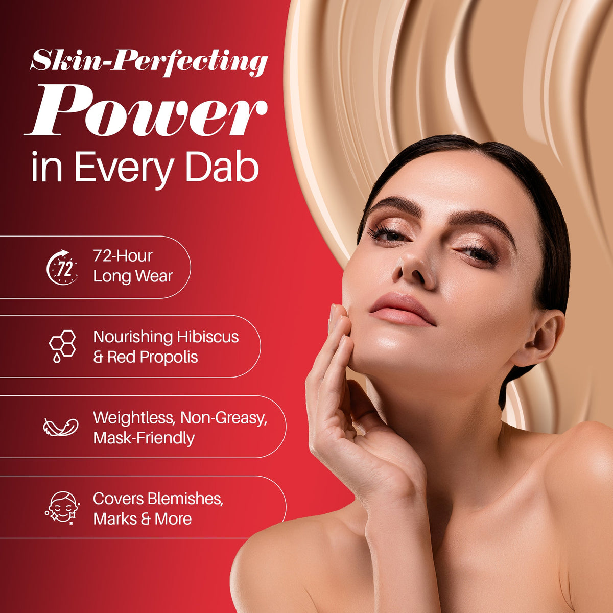 Colors Queen Red Cushion Foundation