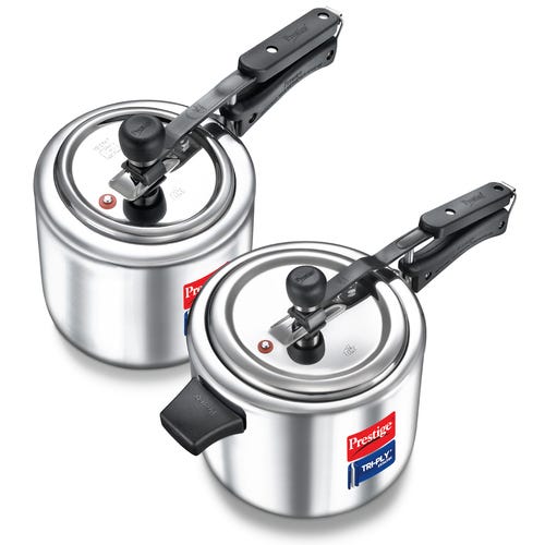 Prestige Tri-ply Svachh Inner Lid Pressure Cooker 5 L Combo