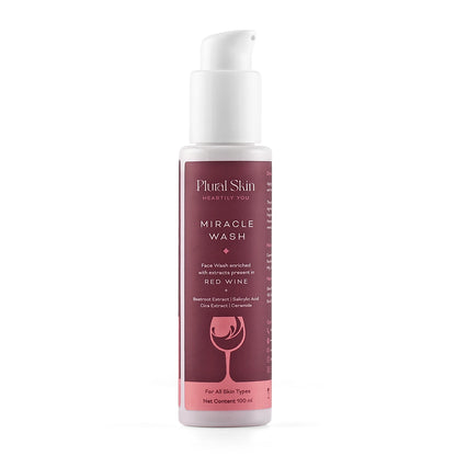 Two bottles of Plural Skin Miracle Wash, one in focus, highlighting the Buy One Get One offer. - Image 6