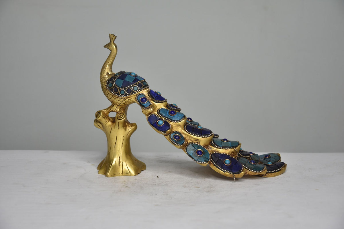 Brass Home Peacock Statue 1.8Kg