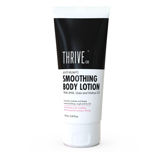 ThriveCo Smoothing Body Lotion for bump-free skin, infused with Mahua oil, providing an ultra-smooth finish. - Image 2