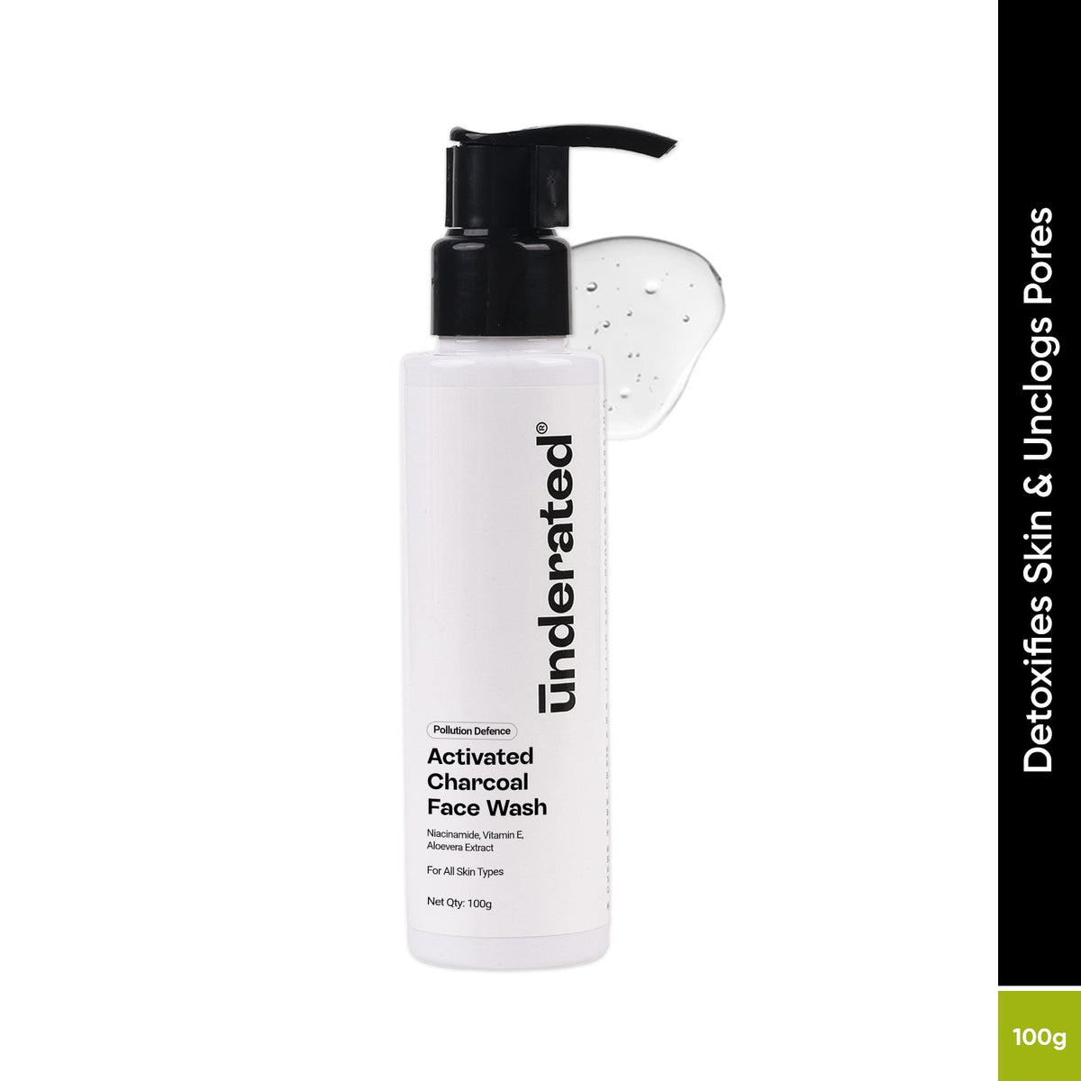 Underated Activated Charcoal Pollution Defence Face Wash 100gm
