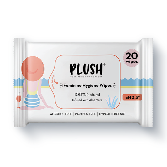 Plush Feminine Hygiene Wipes Pack of 20