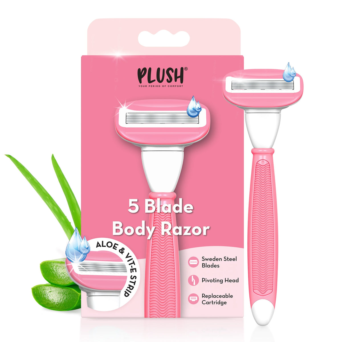Plush 5 Blade Body Razor