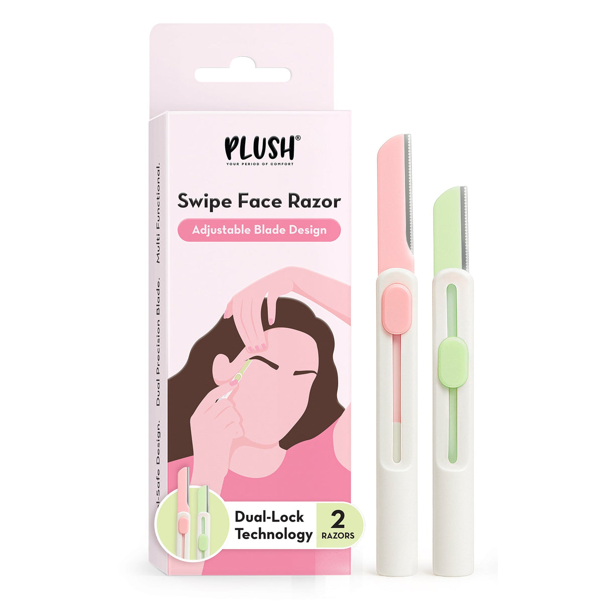 Plush Swipe Reusable Face Razor Pack of 2
