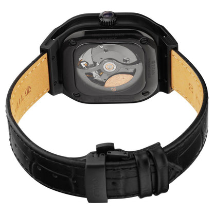 Titan Stellar Automatic Aventurine Dial Leather Strap Watch for Men
