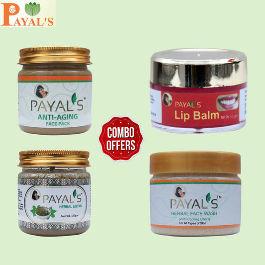PAYAL HERBAL COMBO ( ANTI-AGING+ LIP BALM + FACEWASH + UBTAN )