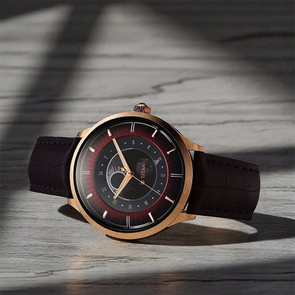 Titan Caleum Sun Moon Phase in Scarlet Red - Stellar Edition - image 1