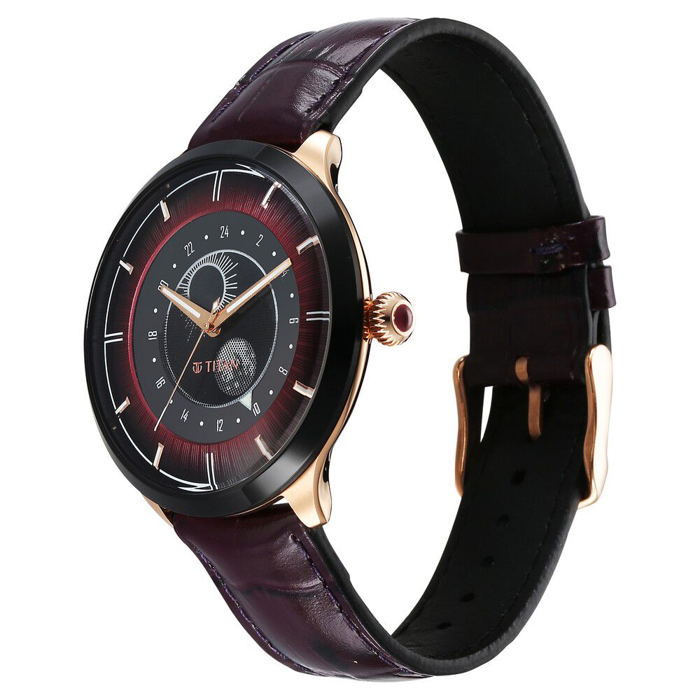 Titan Caleum Sun Moon Phase in Scarlet Red - Stellar Edition