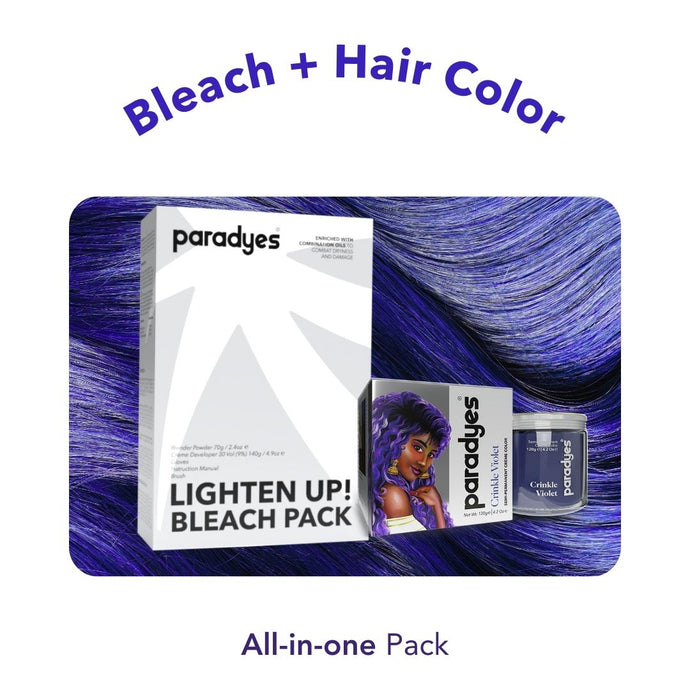 Paradyes Crinkle Violet + Lighten Up! Bleach Pack