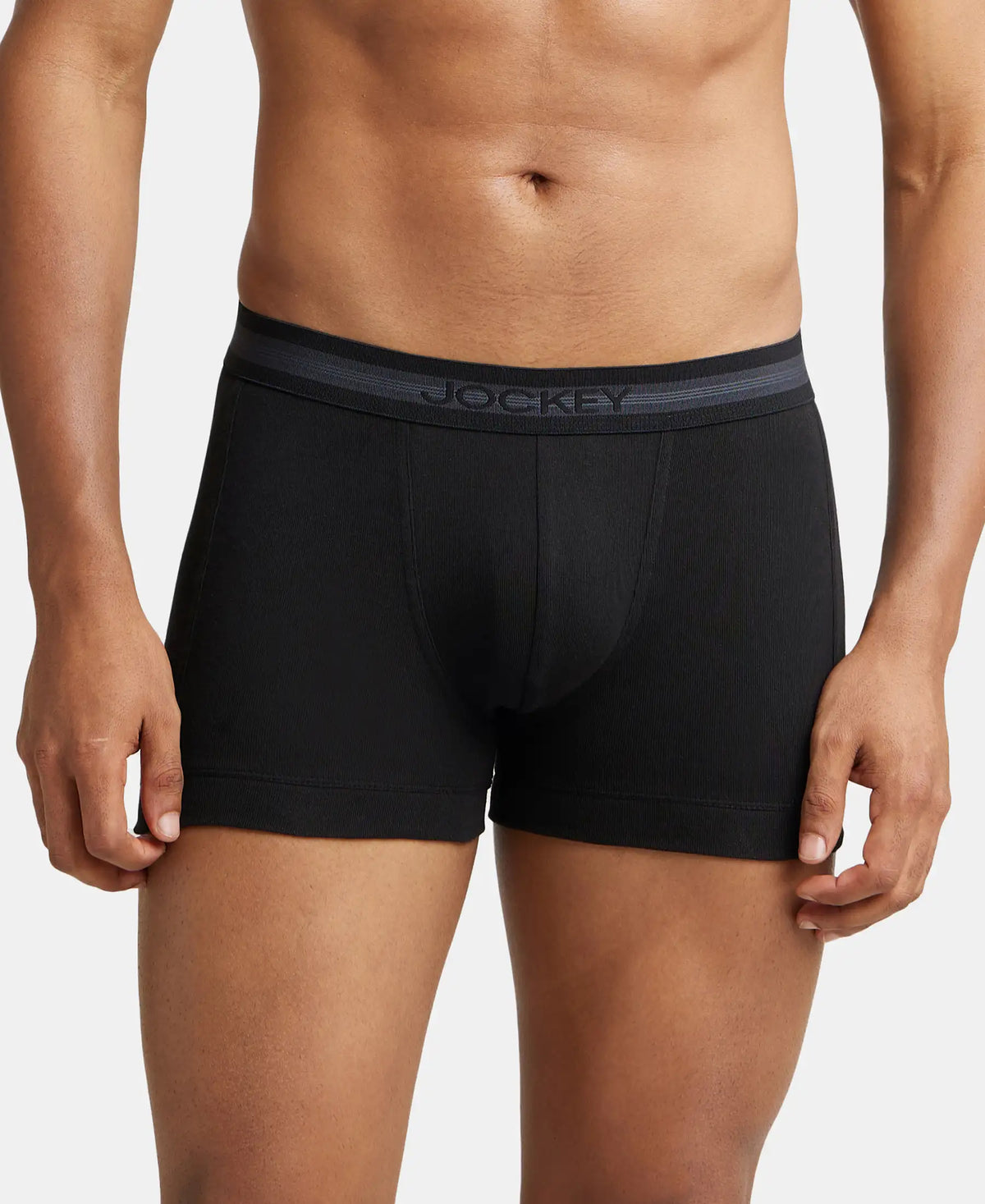 super combed cotton rib solid trunk with stayfresh treatment black 1015
