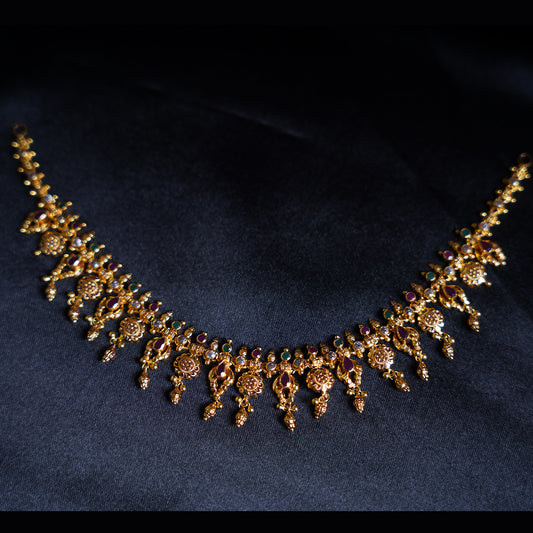 Pure Gold Ethnic Antique Necklace 20.81g