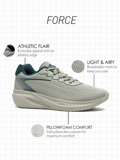 Campus FORCE Grey Mens Running Shoes